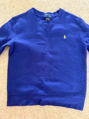 Kids’s Polo by Ralph Lauren Blue Sweatshirt with Yellow Tag